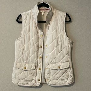 Max Studio Vest Quilted  Small Cream
